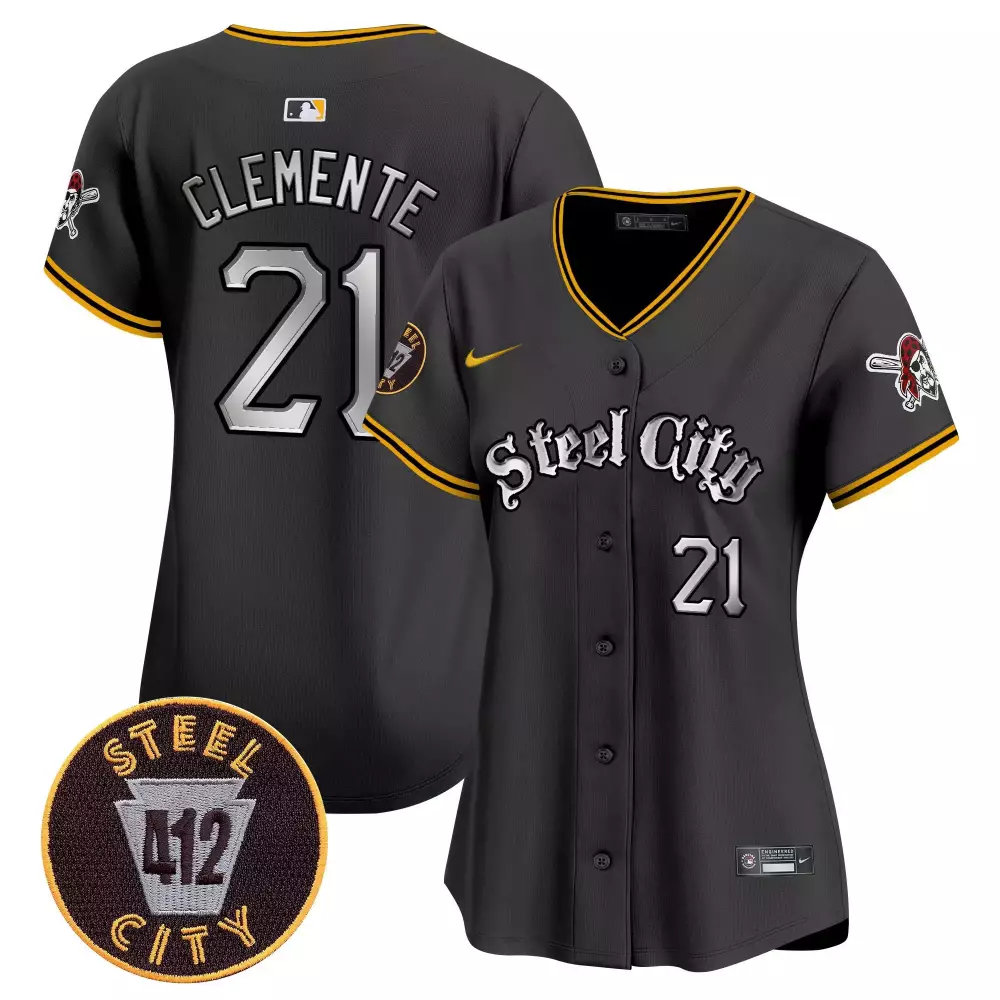 roberto clemente black mens pittsburgh pirates wiz khalifa vapor premier limited jersey all stitched