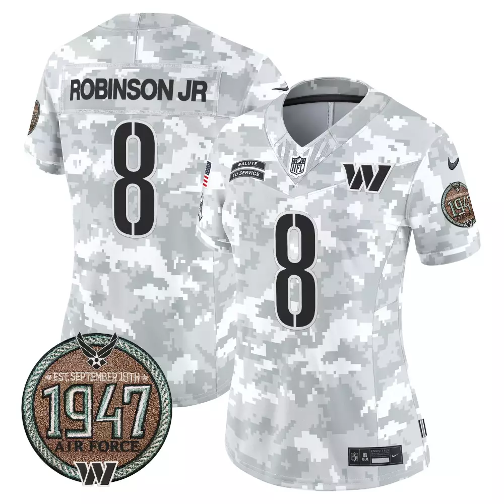 navy youth washington commanders 2024 salute to service establishment year patch vapor limited custom jersey all stitche