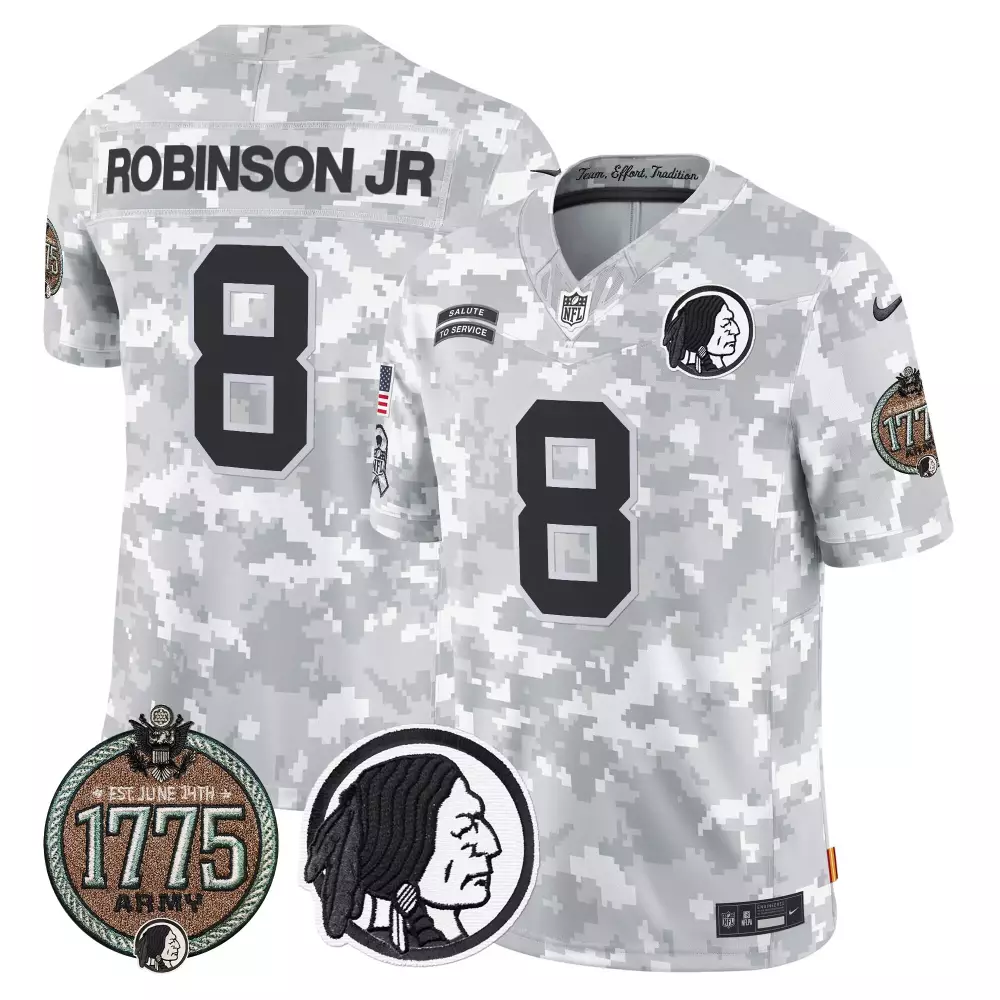 robinson jr army mens washington redskins 2024 salute to service establishment year patch vapor limited jersey all stitc