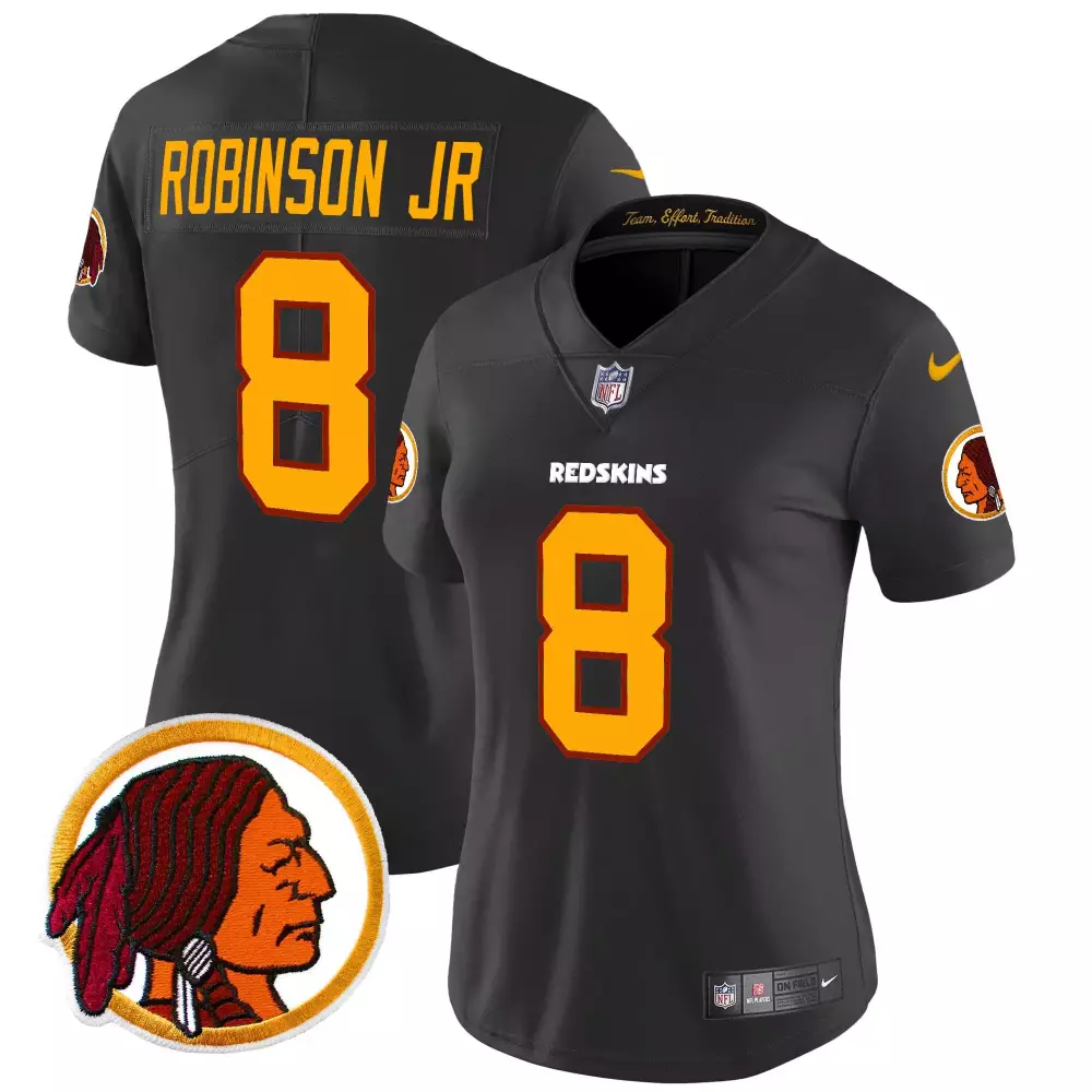 robinson jr black womens washington redskins throwback vapor limited jersey v2 all stitched