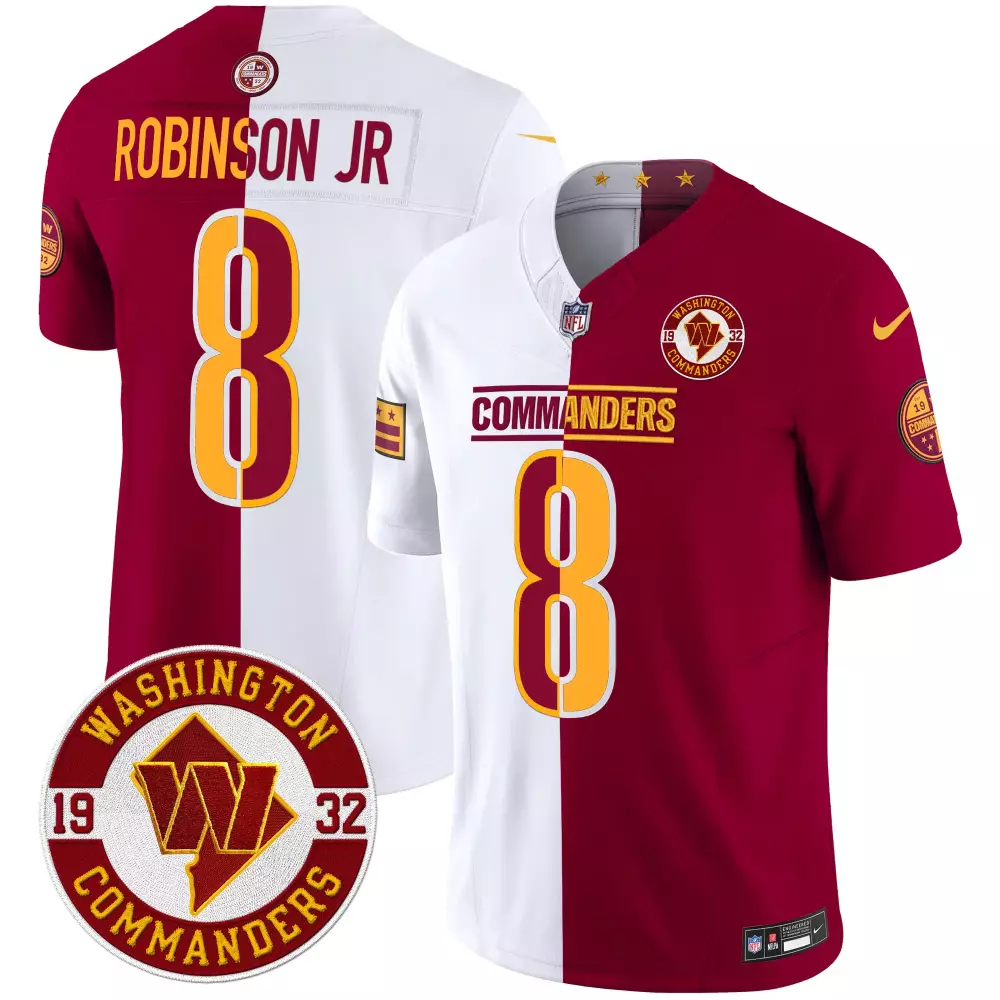 robinson jr burgundy womens washington commanders 90th sean taylor patch vapor limited jersey all stitched