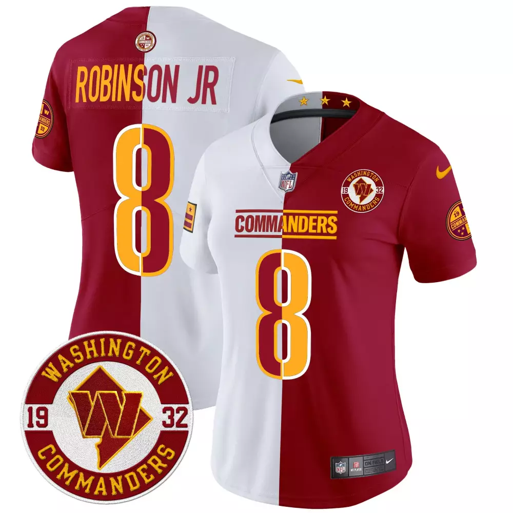 Robinson Jr. Half Men's Washington Commanders 90th Sean Taylor Patch Vapor Limited Jersey | All Stitched | Game Day Outfit for Men, Women & Youth
