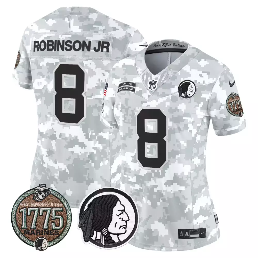 robinson jr marines womens washington redskins 2024 salute to service establishment year patch vapor limited jersey all