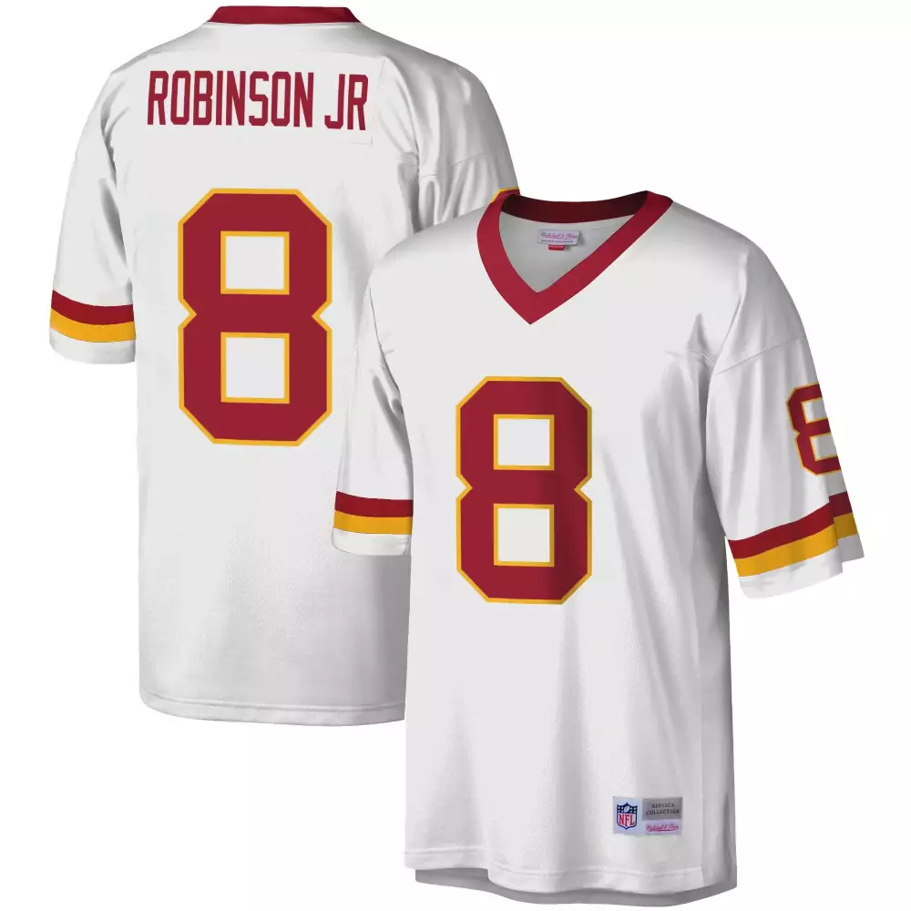 robinson jr white mens washington commanders 90th anniversary patch vapor premier limited jersey all stitched