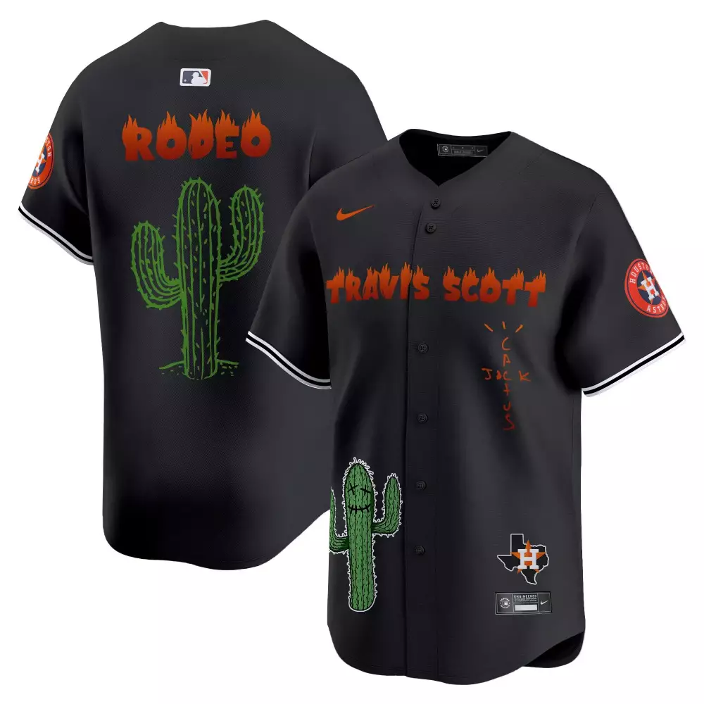 Youth Houston Astros Travis Scott Vapor Premier Limited Jersey | Rodeo Black Design | Trendy Fan Gear for Men, Women & Youth