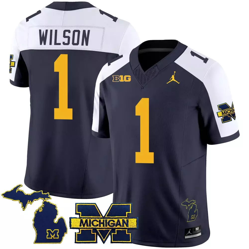 Roman Wilson Michigan Wolverines 2023 Special Jersey | Navy Alternate Vapor Stitched | Men's Fan Gear | For Men, Women & Youth