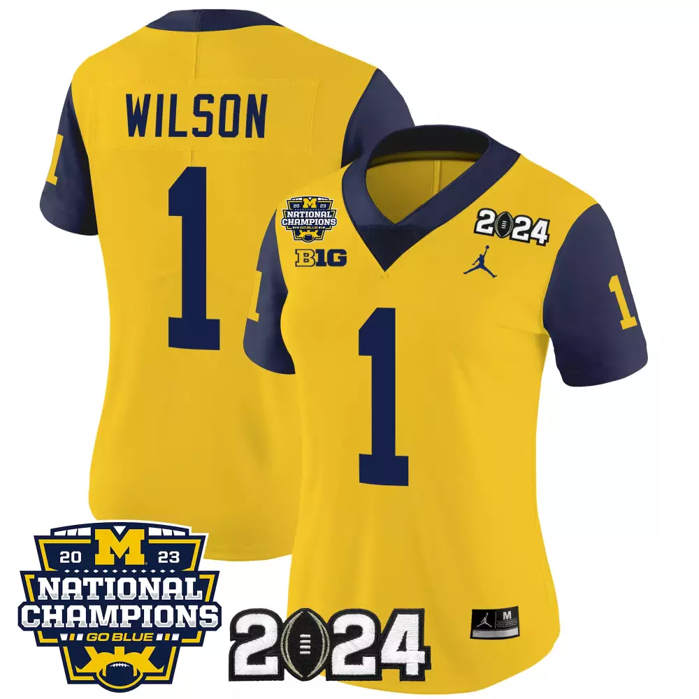 roman wilson navy sleeves womens michigan wolverines 1000 wins patch vapor jersey v3 all stitched
