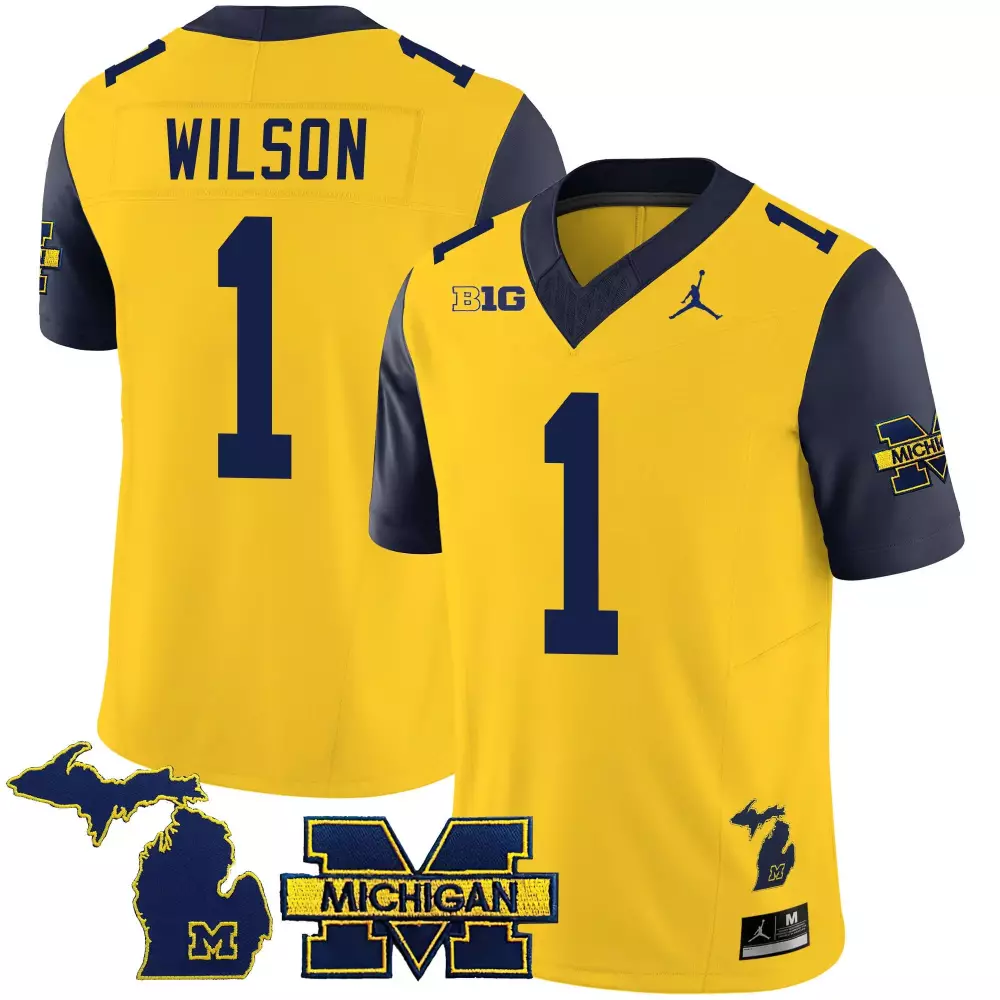 roman wilson navy sleeves womens michigan wolverines 2023 special jersey v2 all stitched