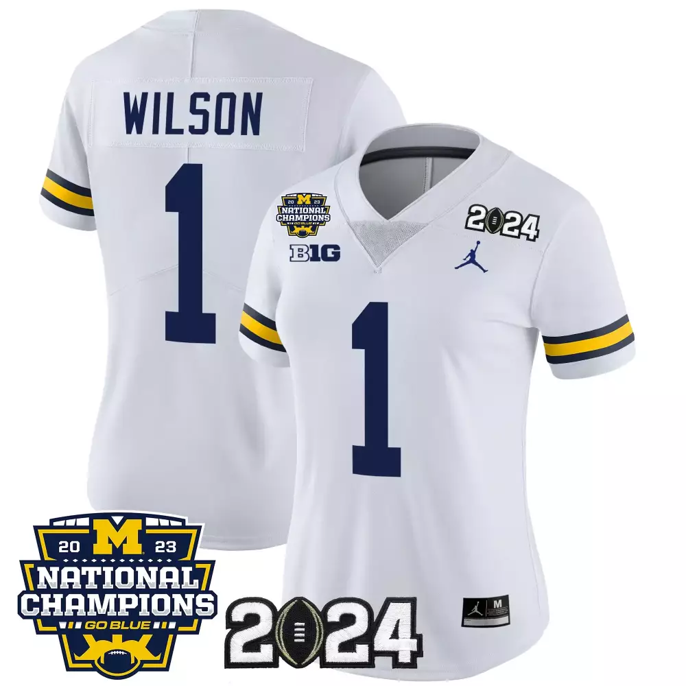 roman wilson white womens michigan wolverines 1000 wins patch vapor jersey v3 all stitched