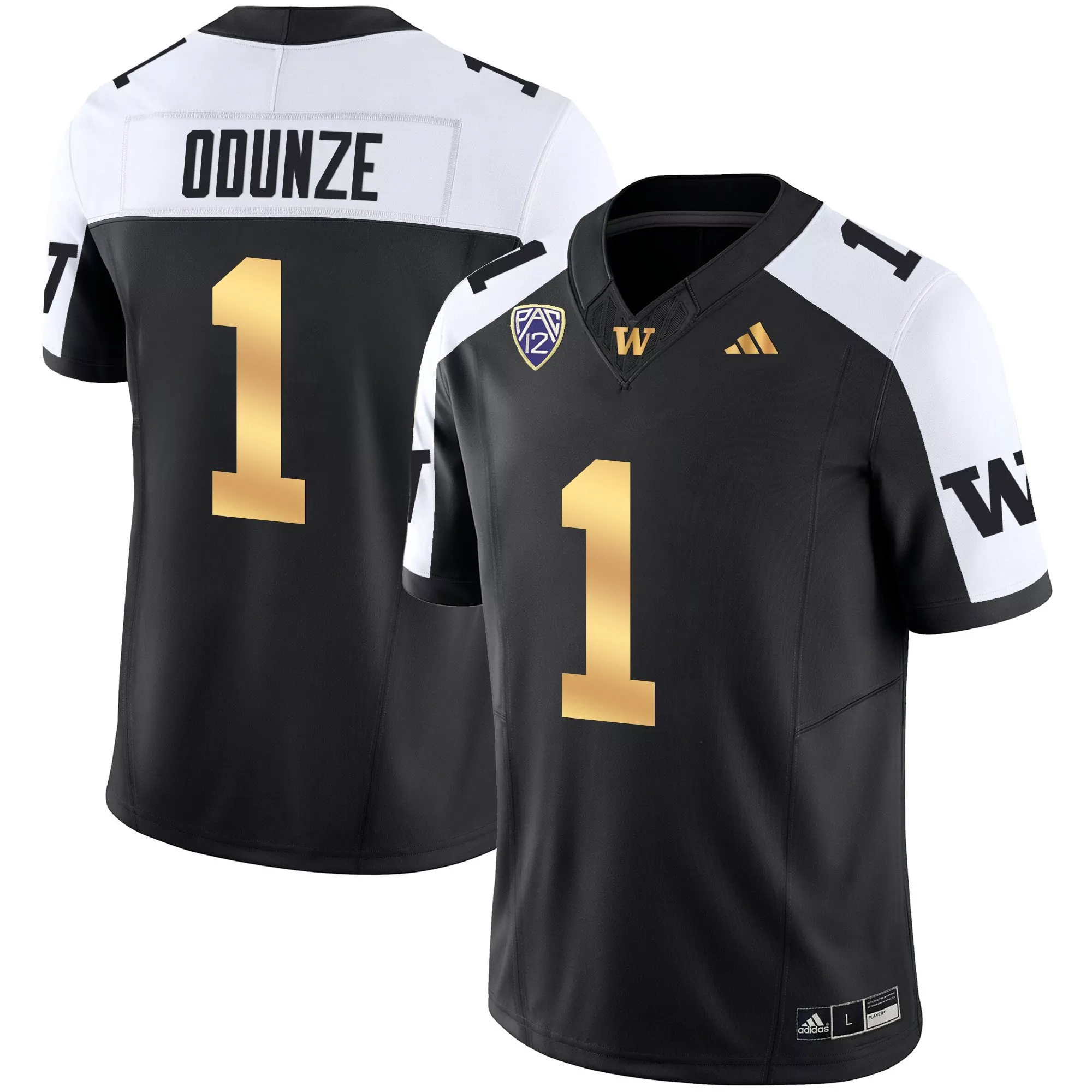 rome odunze black alternate mens washington huskies 2024 sugar bowl patch vapor jersey all stitched