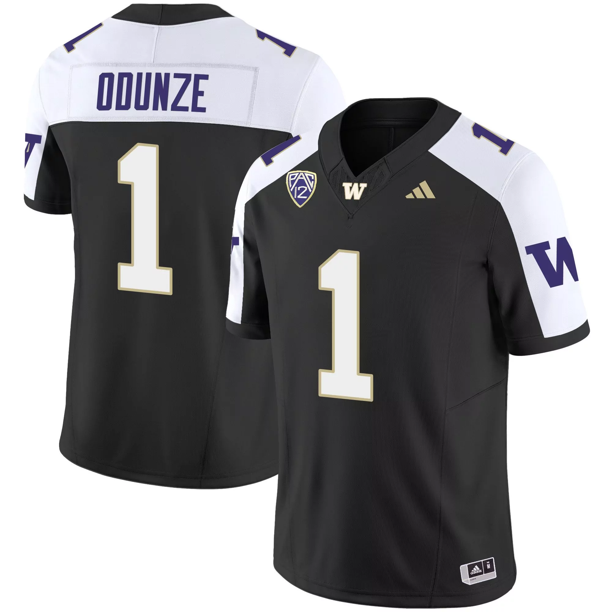 rome odunze black alternate mens washington huskies 2024 sugar bowl patch vapor jersey all stitched