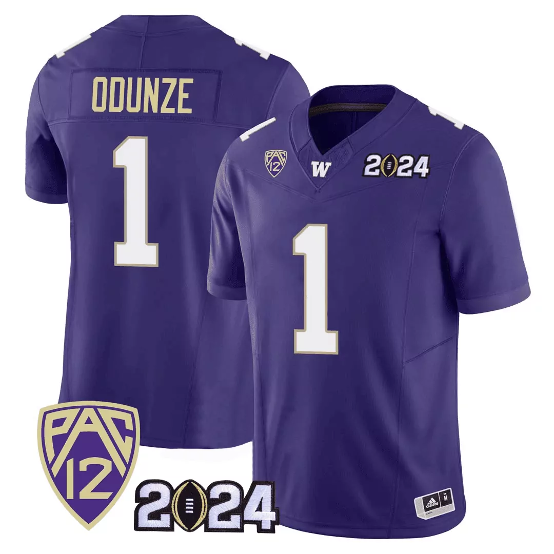 rome odunze mens washington huskies 2024 college bowl patch vapor jersey all stitched