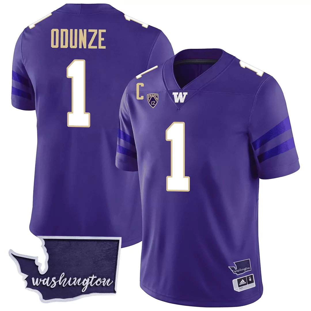 rome odunze mens washington huskies sugar bowl washington patch vapor jersey all stitched