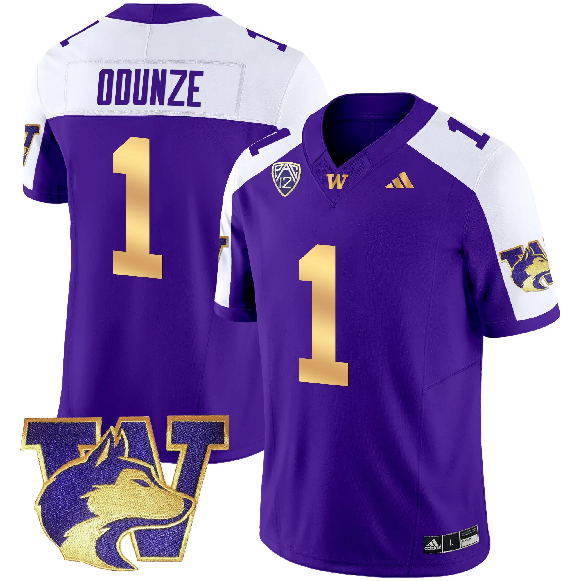 rome odunze mens washington huskies sugar bowl washington patch vapor jersey all stitched