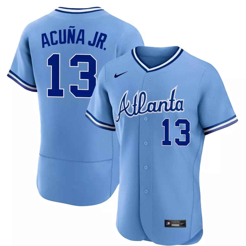 Ronald Acuña Jr. 1982 Flex Base Jersey | Atlanta Braves Throwback | All Stitched Fan Gear | For Men, Women & Yout
