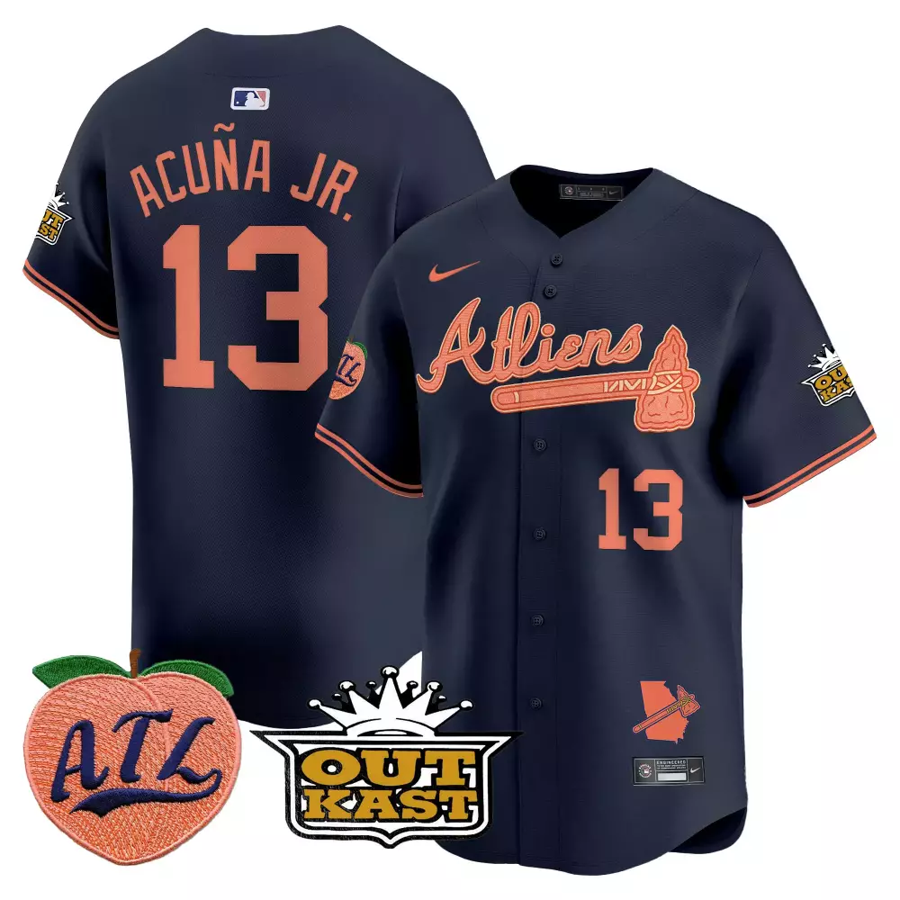 Ronald Acuna Jr. Atlanta Braves Atliens Hank Aaron Patch Vapor Premier Jersey | Stitched Fan Gear | Limited Edition for Men, Women & Youth