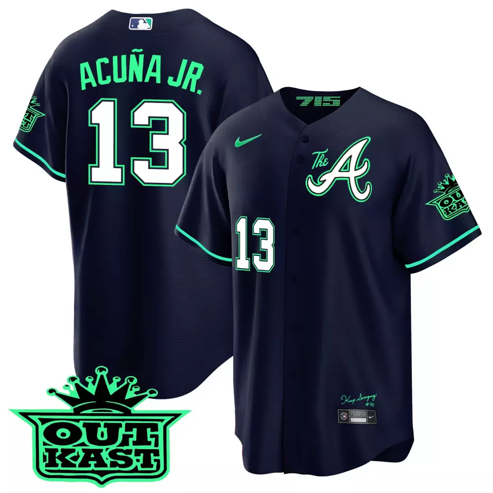 Ronald Acuna Jr. Atlanta Braves Atliens The A Cool Base Galaxy Jersey | Stitched Fan Gear | Limited Edition for Men, Women & Youth