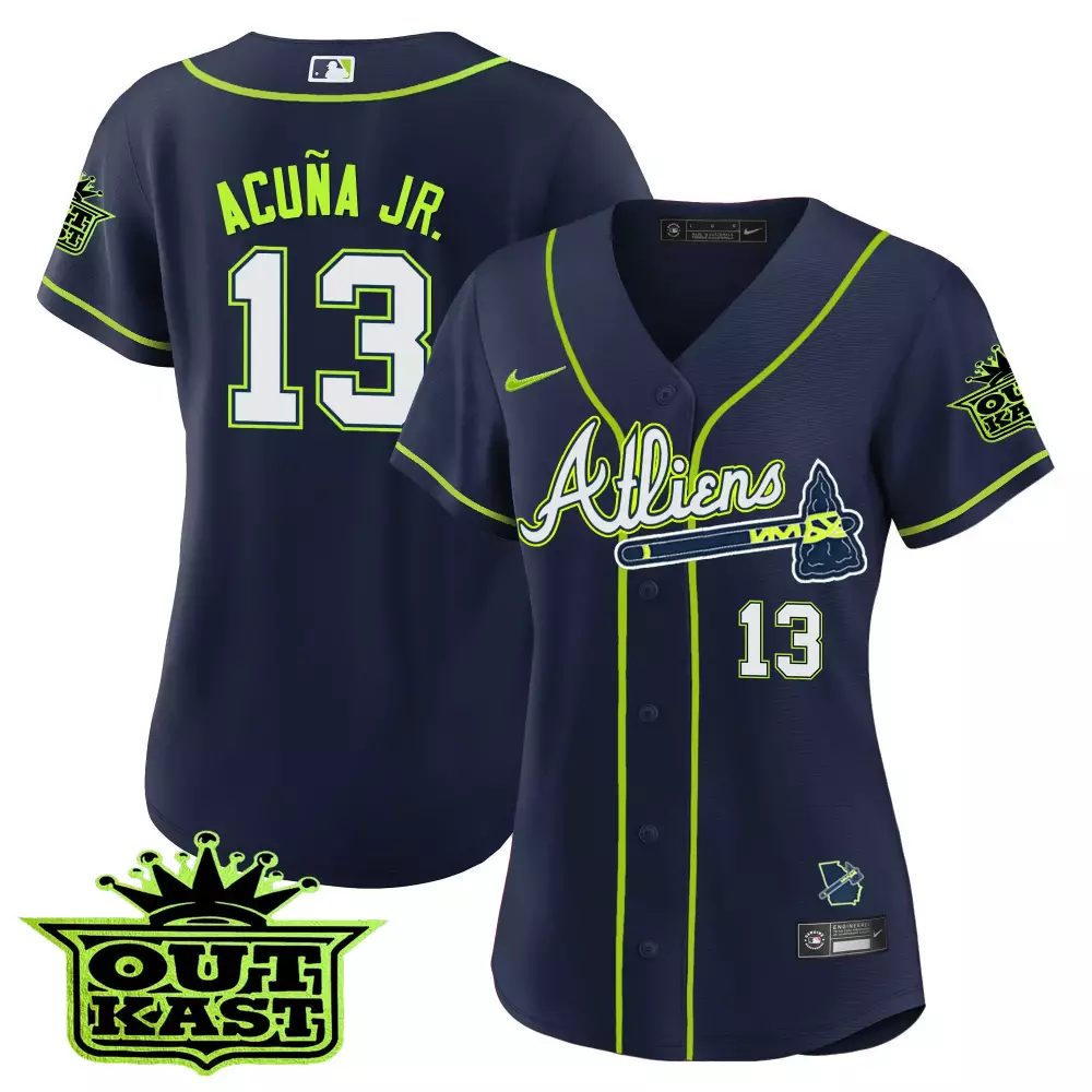 Ronald Acuna Jr. Atlanta Braves Atliens Women's Jersey V2 | Stitched Fan Gear | Limited Edition for Women & Youth