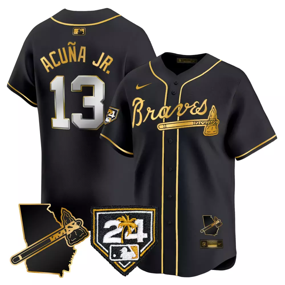 ronald acuna jr black bright green womens atlanta braves atliens gold alternate baseball jersey all stitched