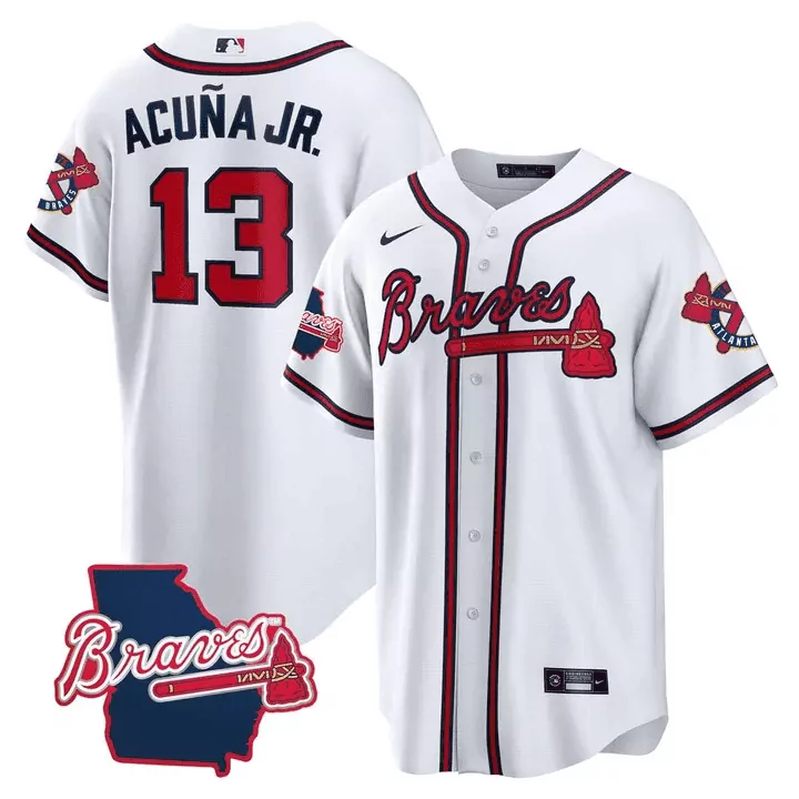Ronald Acuna Jr. Atlanta Braves Flex White Men's Jersey | Stitched | Fan Gear for Game Day | For Men, Women & Youth