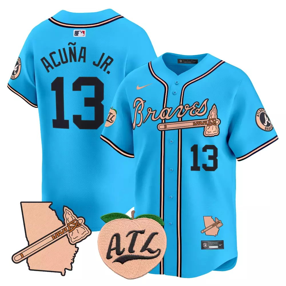 ronald acuna jr light blue mens atlanta braves atliens vapor premier limited jersey v4 all stitched