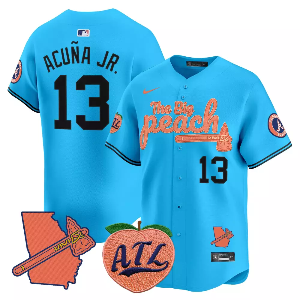 ronald acuna jr light blue mens atlanta braves atliens vapor premier limited jersey v4 all stitched