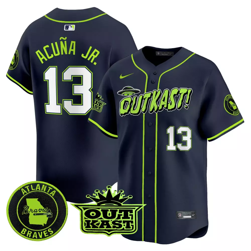 Ronald Acuna Jr. Men's Atlanta Braves Atliens Vapor Premier Limited Jersey V3 | All Stitched | Fan Gear for Men