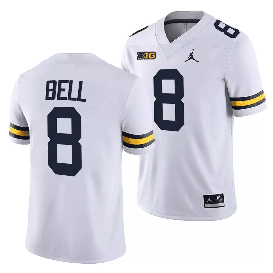 ronnie bell white mens michigan wolverines players 202223 limited jersey all stitched