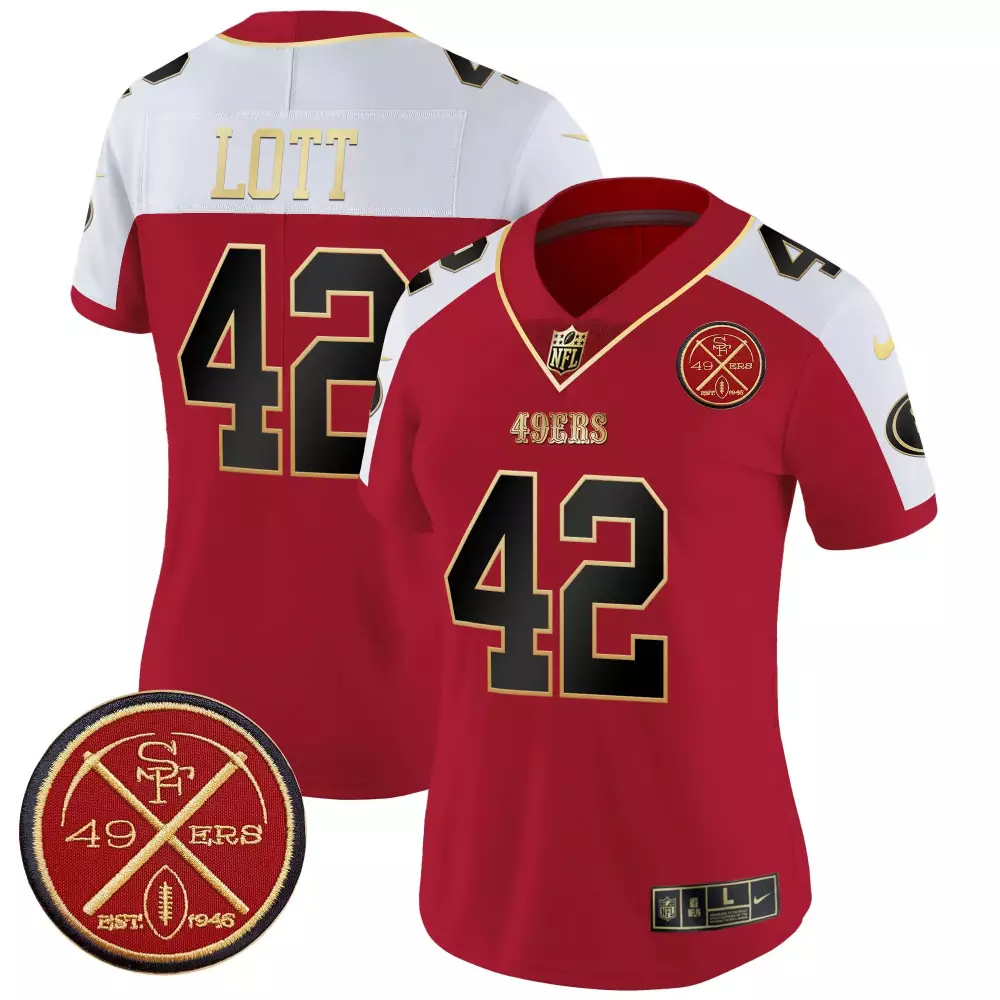 Ronnie Lott San Francisco 49ers Alternate Women's Vapor Limited Jersey | Est. 1946 Patch | For Women