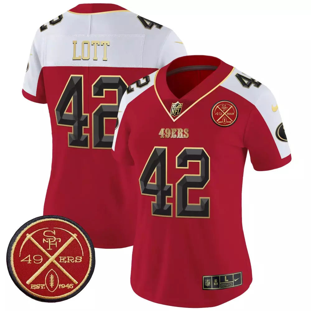 Ronnie Lott San Francisco 49ers Alternate Women's Vapor Limited Jersey | Est. 1946 Patch | For Women