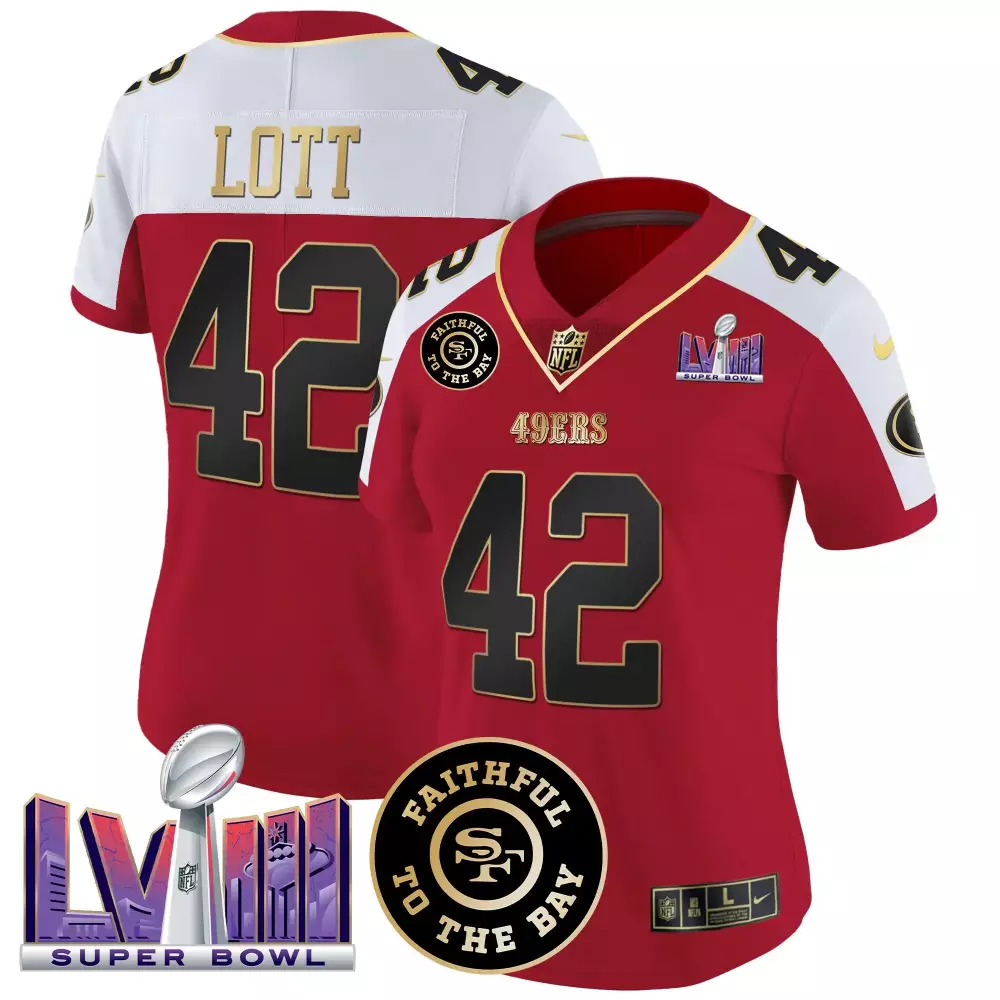 Ronnie Lott San Francisco 49ers Alternate Women's Vapor Limited Jersey | Est. 1946 Patch | For Women