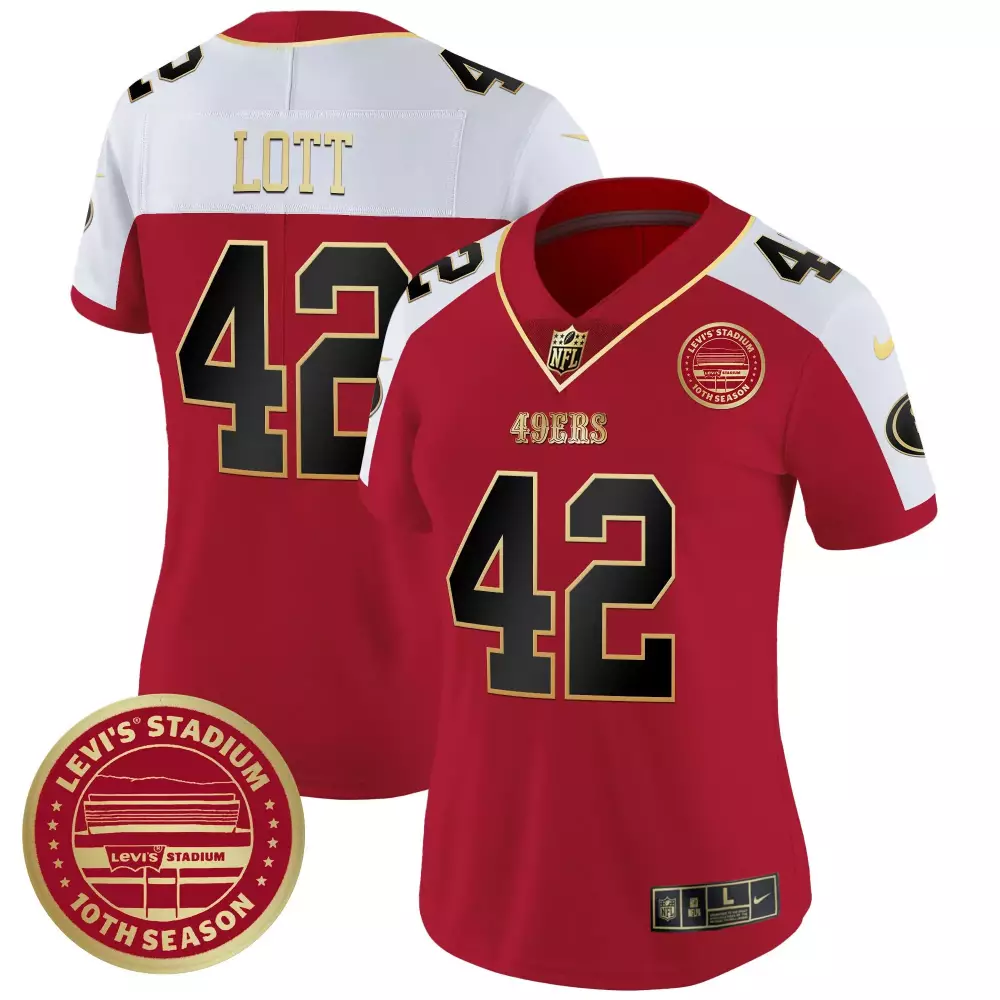 Ronnie Lott San Francisco 49ers Alternate Women's Vapor Limited Jersey | Est. 1946 Patch | For Women