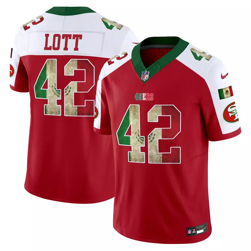 Ronnie Lott Red Alternate 49ers Mexico Vapor Limited Jersey | Stitched Style | Fan Gear for Men, Women & Youth