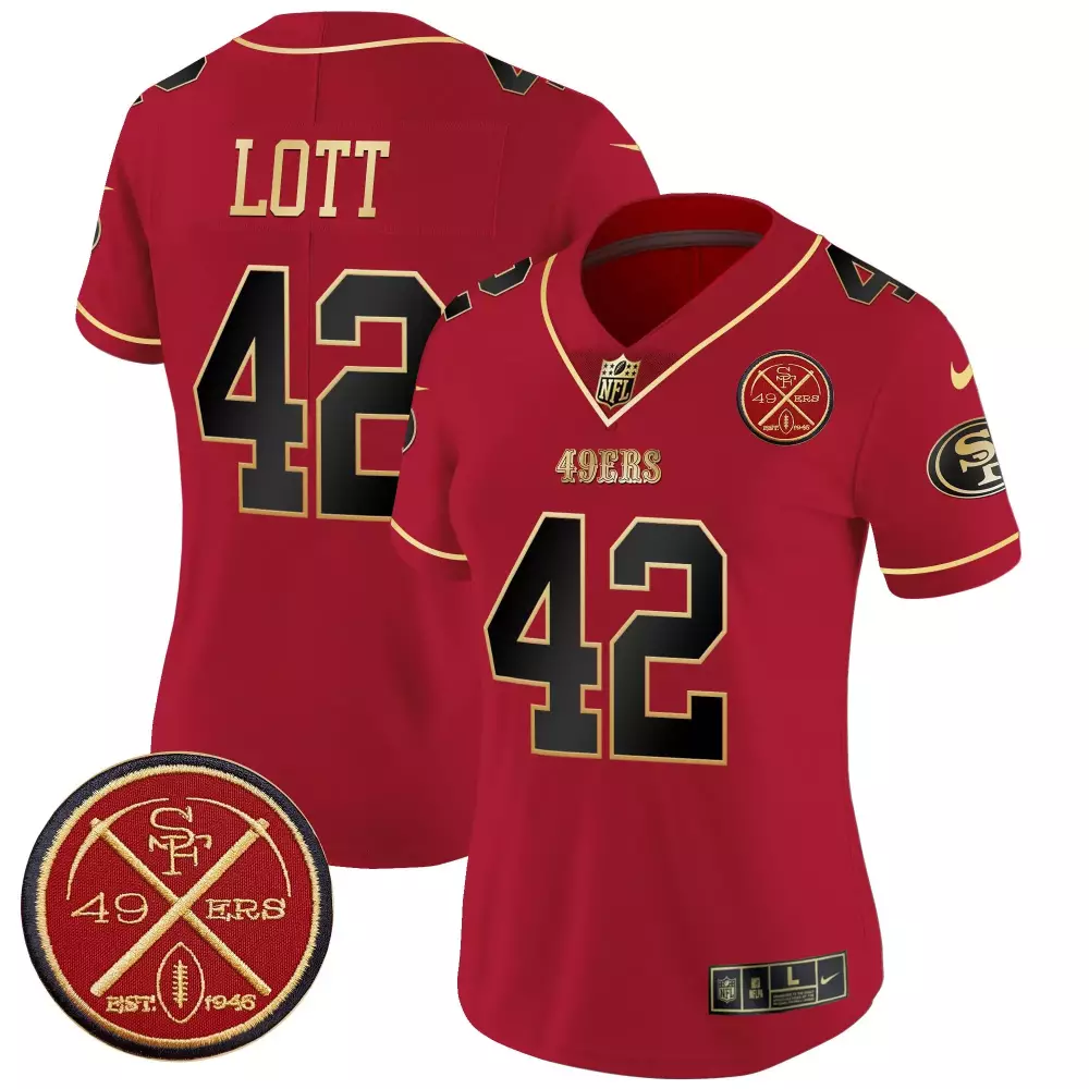 ronnie lott scarlet limited mens san francisco 49ers 2024 gold vapor jersey all stitched