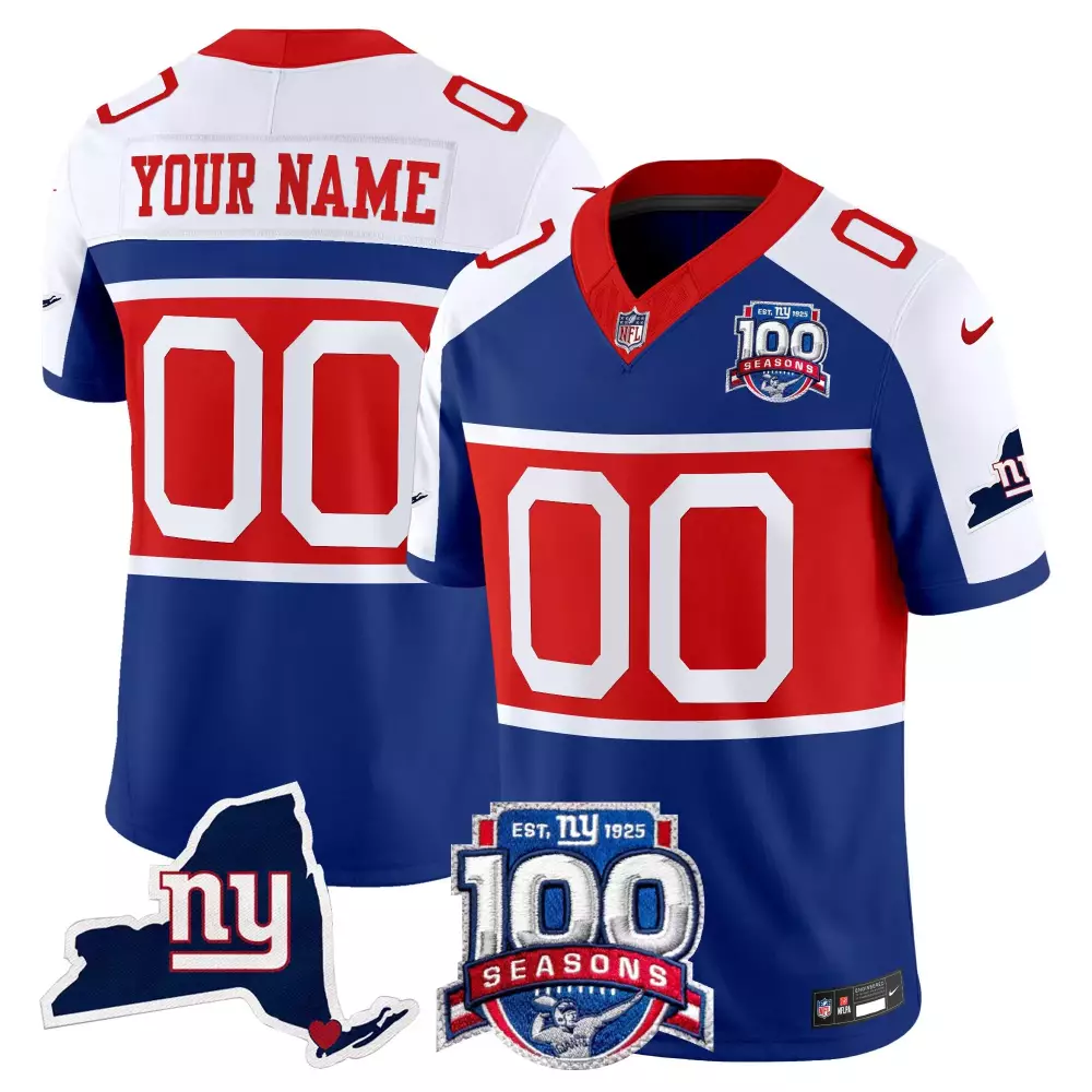 red youth new york giants new york state map patch limited custom jersey all stitched