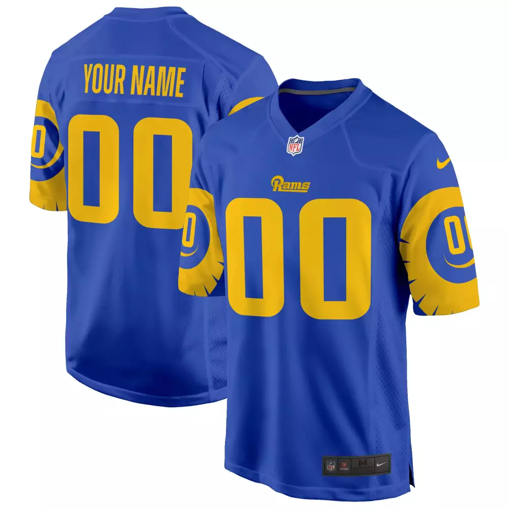 royal men los angeles rams special game custom jersey all stitched
