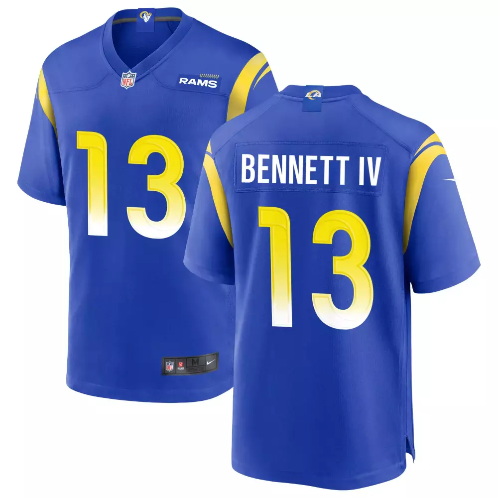 royal men stetson bennett los angeles rams jersey all stitched