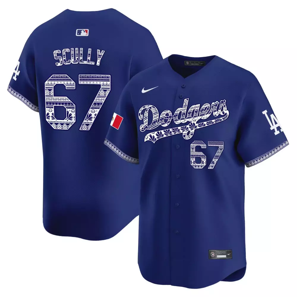 Vin Scully Dodgers Mexico Vapor Premier Limited Jersey | Royal Style | Perfect Fan Gear for Game Day | For Men, Women & Youth
