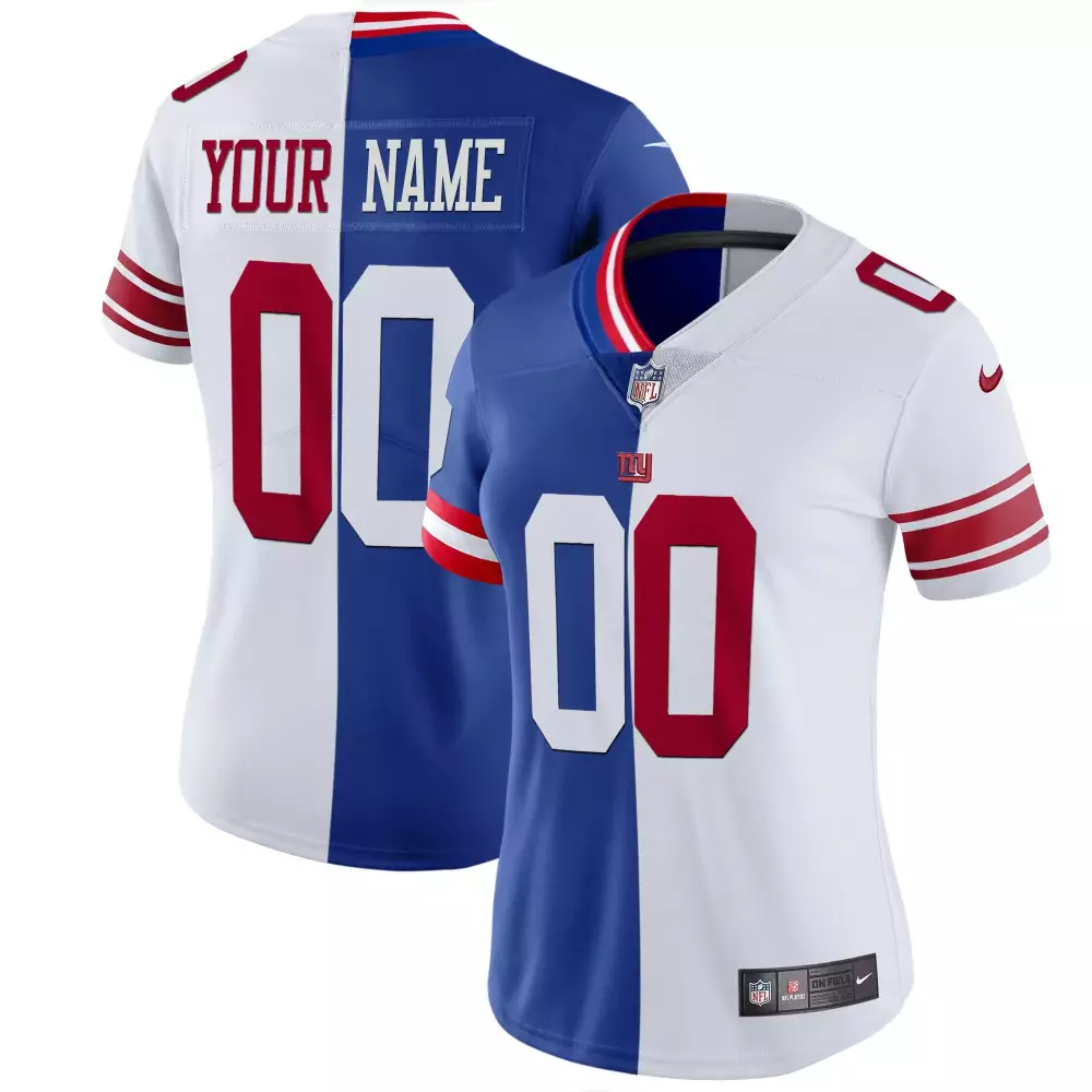 royal red women new york giants custom name and number vapor jersey all stitched