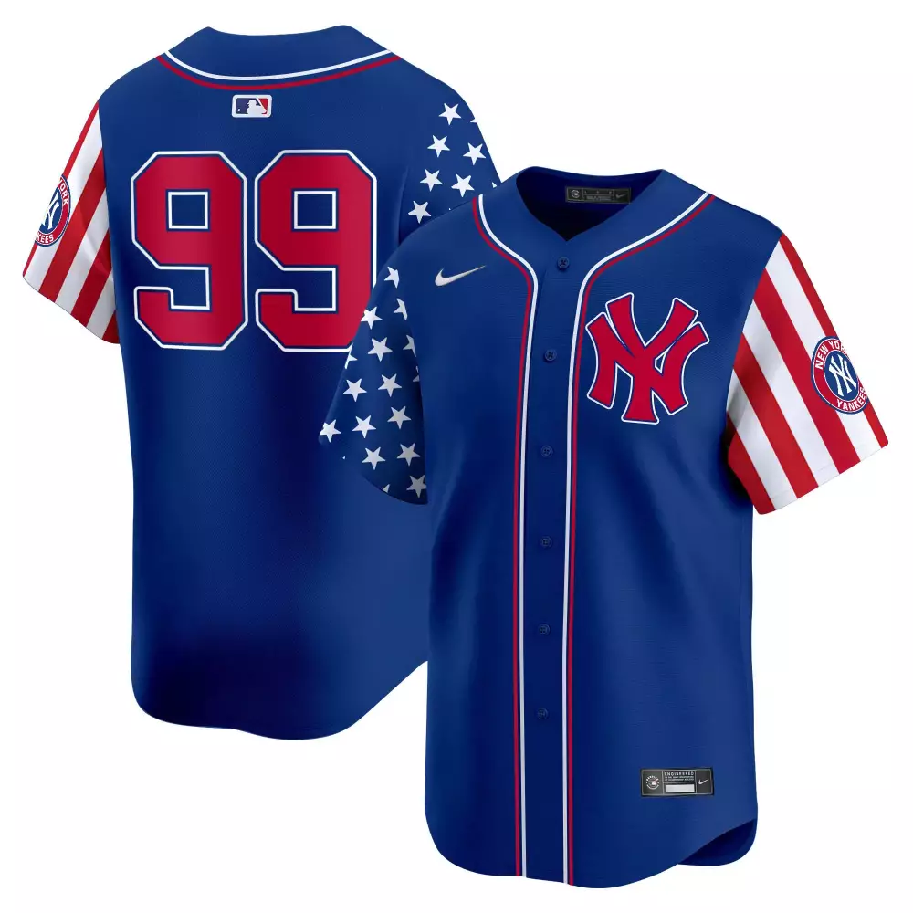 royal women aaron judge new york yankees 2024 independence day vapor premier limited jersey all stitched