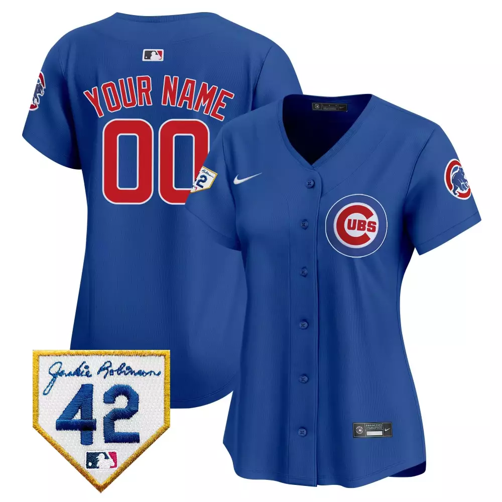 royal women chicago cubs 2024 fourth of july vapor premier limited custom jersey v2 all stitched