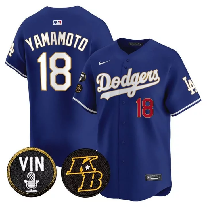 Yamamoto Royal Men's Dodgers Breaking Bad Jersey | Walter White Patch Vapor Premier Limited Edition | Fan Gear for Men, Women & Youth