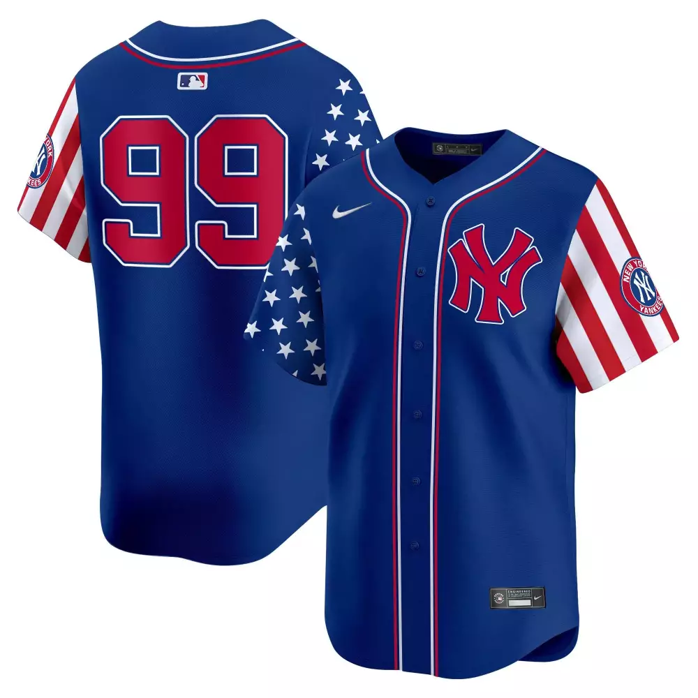royal women aaron judge new york yankees 2024 independence day vapor premier limited jersey all stitched