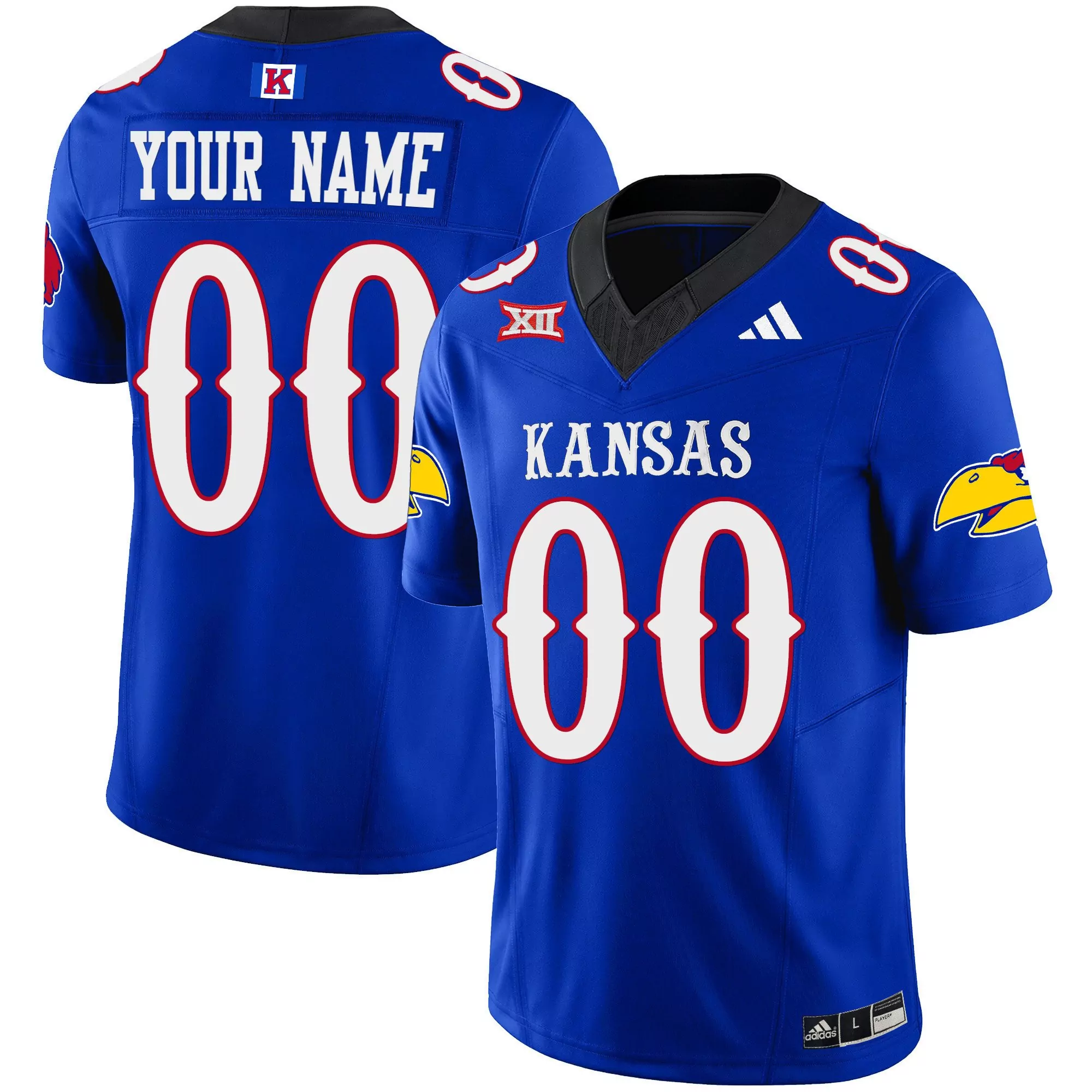 red men kansas jayhawks blackhawk vapor limited custom jersey all stitched