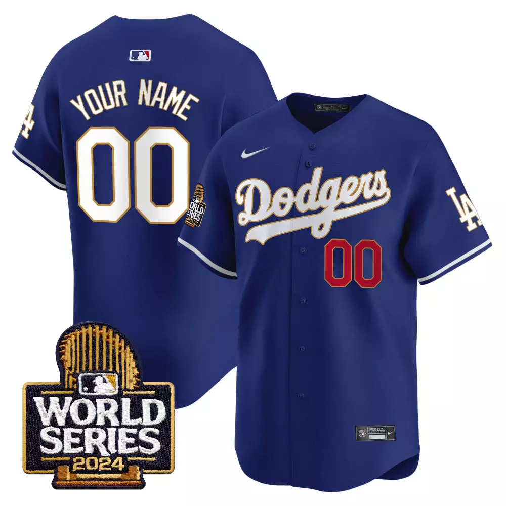 Los Angeles Dodgers 2024 World Series Gold Trim Vapor Premier Jersey | Limited Edition Custom Design | Fan Gear for Men, Women & Youth