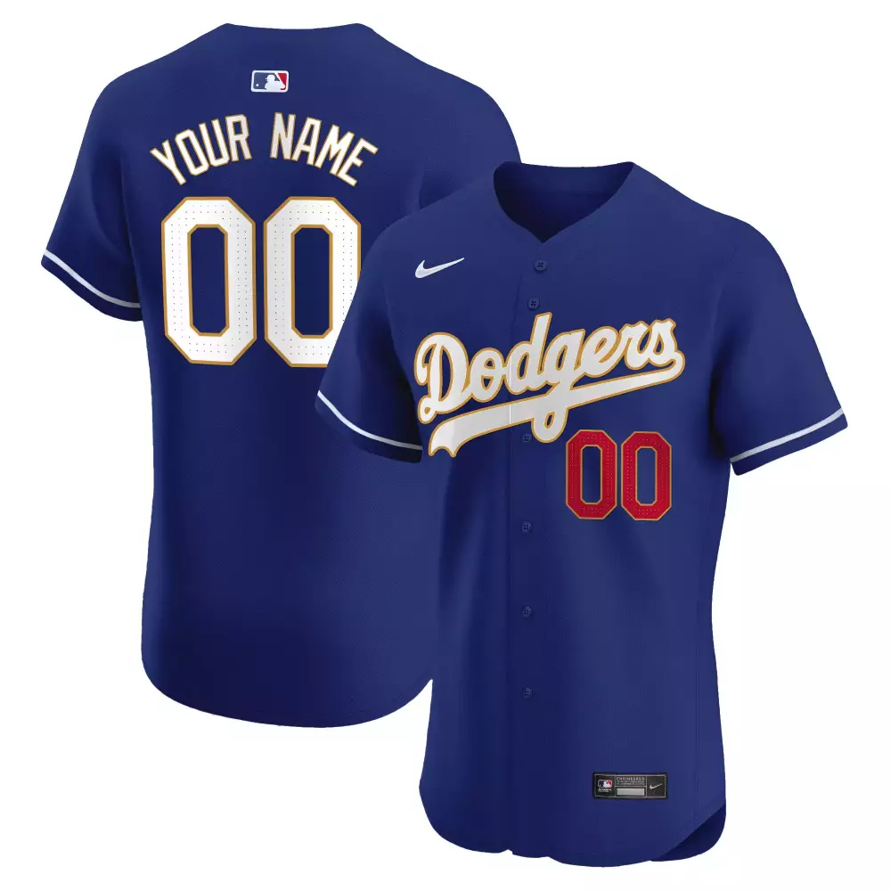Los Angeles Dodgers Gold Trim Premier Elite Jersey | Limited Edition Custom Design | Fan Gear for Men, Women & Youth