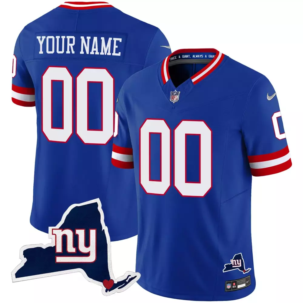 royal youth new york giants new york state map patch limited custom jersey v2 all stitched