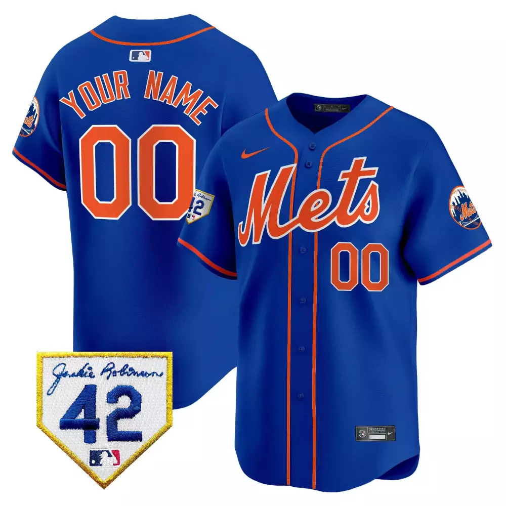 royal youth new york mets 2024 independence day vapor premier limited custom jersey all stitched