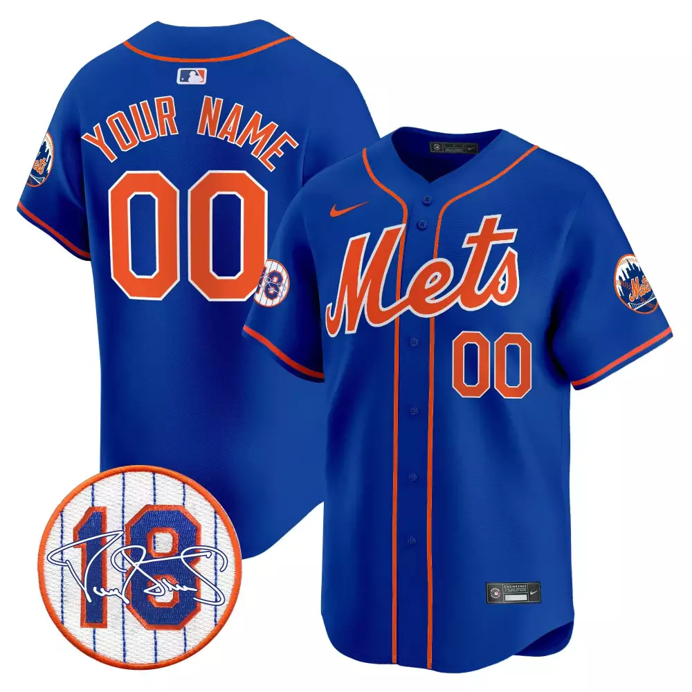 royal youth new york mets armed forces day vapor premier limited custom jersey all stitched