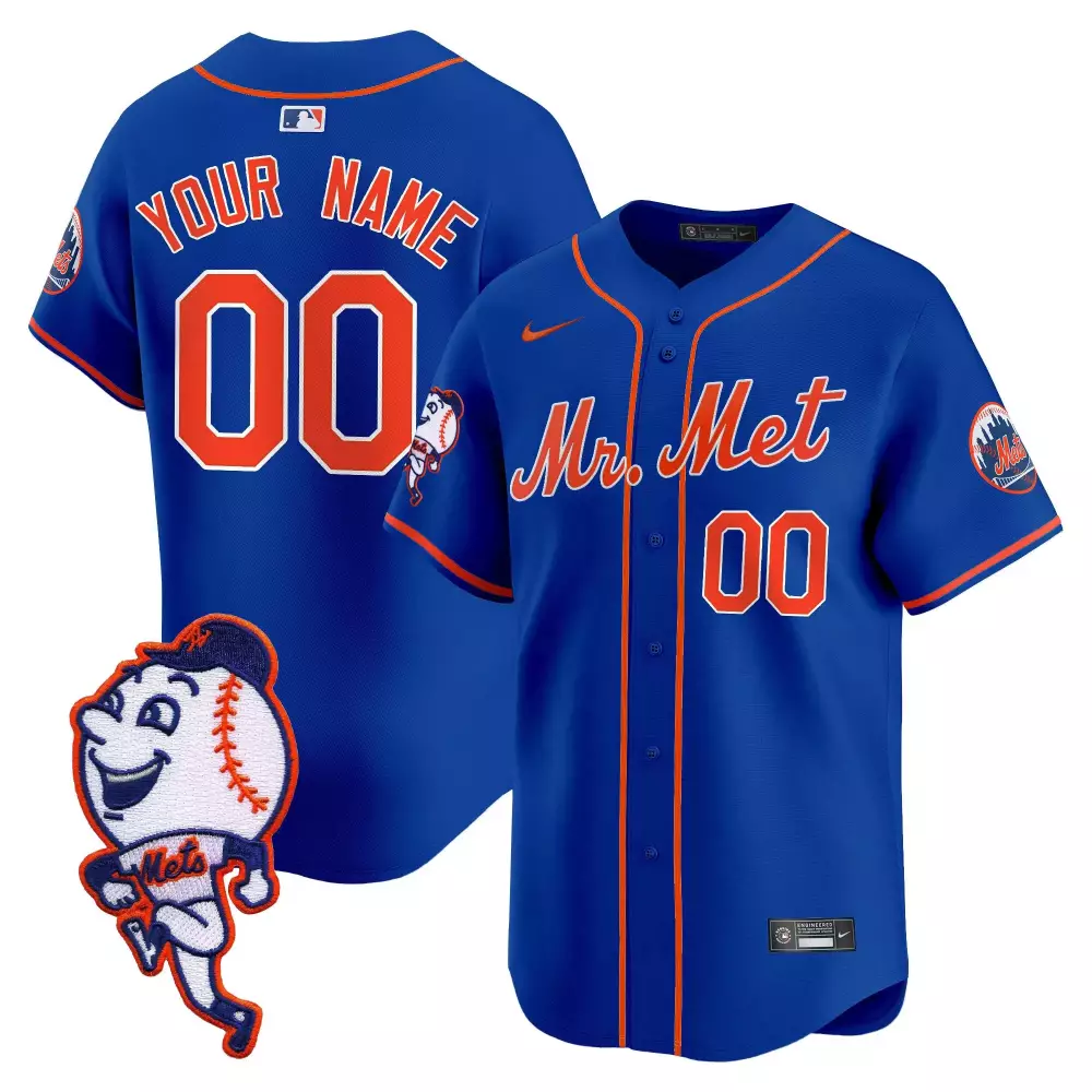 royal youth new york mets armed forces day vapor premier limited custom jersey all stitched